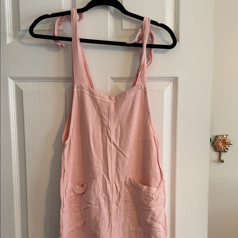 O'Neill Light Pink Wide-Leg Tie-Shoulder Jumpsuit - Picture 3 of 7